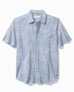 Tommy Bahama San Lucio Soiree Stretch Knit Shirt Dockside Blue Clearance