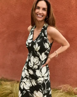 Tommy Bahama Sandy Noche Mar Short Dress Black New