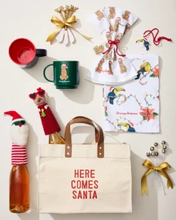 Tommy Bahama Santa & Mrs. Claus Bottle Topper Set Multicolor Outlet