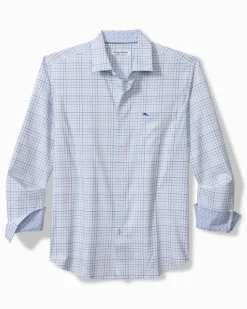 Tommy Bahama Sarasota Stretch Cabo Check IslandZone® Shirt Chambray Blue Best
