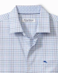 Tommy Bahama Sarasota Stretch Cabo Check IslandZone® Shirt Chambray Blue Best