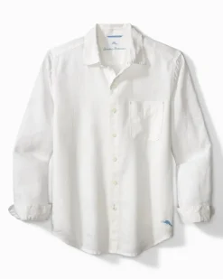 Tommy Bahama Sea Glass Breezer Linen Shirt White Outlet