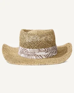 Tommy Bahama Seagrass Gambler Hat Brown New