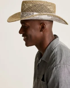 Tommy Bahama Seagrass Gambler Hat Brown New