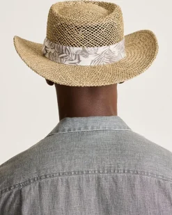 Tommy Bahama Seagrass Gambler Hat Brown New