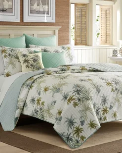 Tommy Bahama Serenity Palms King Quilt Blue Outlet