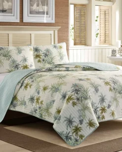 Tommy Bahama Serenity Palms King Quilted Sham Blue Discount