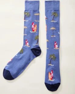 Tommy Bahama Shore Thing Socks Shell Grey