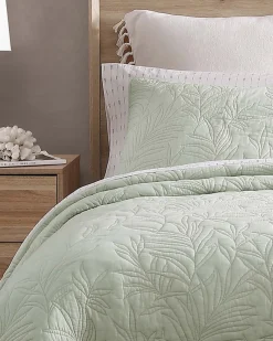 Tommy Bahama Solid Costa Sera King Quilt Green Best