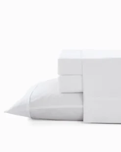 Tommy Bahama Solid 4-Piece Queen Sheet Set White Sale