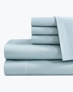 Tommy Bahama Solid Sateen 6-Piece King Sheet Set Blue Best