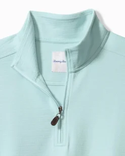Tommy Bahama St. Kitts Half-Zip Sweatshirt Sterling Blue Clearance