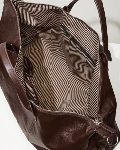 Tommy Bahama Stanford Leather Duffel Bag Brown Hot