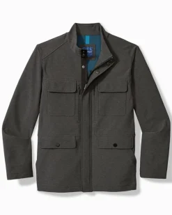 Tommy Bahama Stanley Park Softshell Field Jacket Coal Best