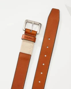 Tommy Bahama Stretch Tab Roller Belt Tan Sale