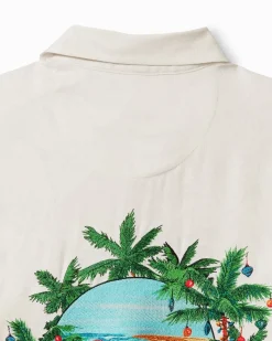 Tommy Bahama Surf the Yule Tide Silk Camp Shirt Continental Sale