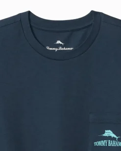 Tommy Bahama Talk Birdie to Me Graphic Pocket T-Shirt Navy Online