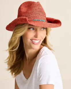 Tommy Bahama Tanya Raffia Cowboy Hat Hibiscus Online