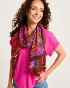 Tommy Bahama Tile Patch Wrap Scarf Port Online