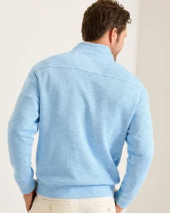 Tommy Bahama Tobago Bay Half-Zip Sweatshirt Seabank Sky Clearance