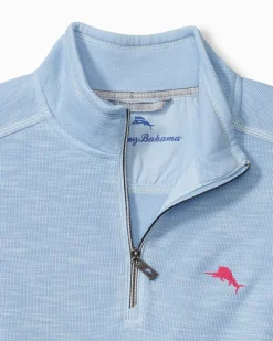 Tommy Bahama Tobago Bay Half-Zip Sweatshirt Seabank Sky Clearance