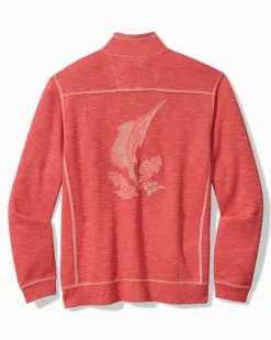 Tommy Bahama Tobago Bay Marlin Splash Half-Zip Sweatshirt Radish Outlet