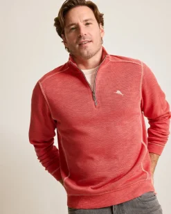 Tommy Bahama Tobago Bay Marlin Splash Half-Zip Sweatshirt Radish Outlet