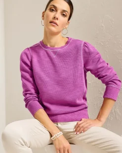 Tommy Bahama Tobago Bay Puff-Sleeve Crew Sweatshirt Island Sunset