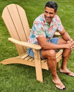Tommy Bahama All-Season Wood Adirondack Chair Natural Discount