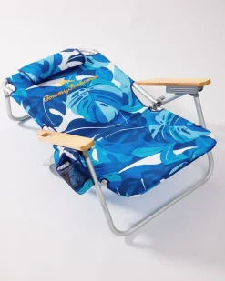 Tommy Bahama Blue Monstera Deluxe Backpack Beach Chair Multicolor Discount