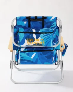 Tommy Bahama Blue Monstera Deluxe Backpack Beach Chair Multicolor Discount
