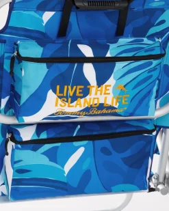 Tommy Bahama Blue Monstera Deluxe Backpack Beach Chair Multicolor Discount