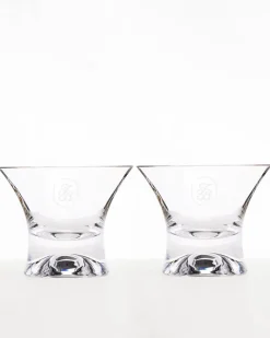Tommy Bahama Crystal Manhattan Glasses Clear Outlet
