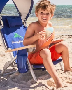 Tommy Bahama Kids' Wavy Marlin Backpack Beach Chair Navy New