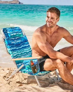 Tommy Bahama Malachite Print Deluxe Backpack Beach Chair Multicolor New