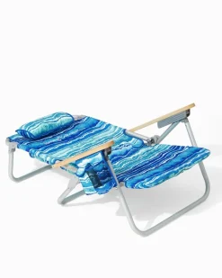 Tommy Bahama Malachite Print Deluxe Backpack Beach Chair Multicolor New