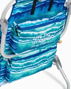 Tommy Bahama Malachite Print Deluxe Backpack Beach Chair Multicolor New