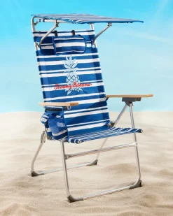 Tommy Bahama Pineapple Stripe Highboy Chair with Shade Blue/White Outlet