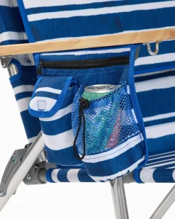 Tommy Bahama Pineapple Stripe Highboy Chair with Shade Blue/White Outlet