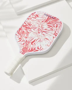 Tommy Bahama x Coastal Pickle Monstera Mirage Pickleball Paddle Pure Coral Sale