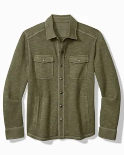 Tommy Bahama Trinidad CPO Shirt Jacket Dark Fern Outlet