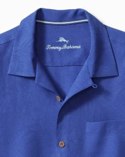 Tommy Bahama Tropic Isles Silk Camp Shirt Cobalt Haze Online