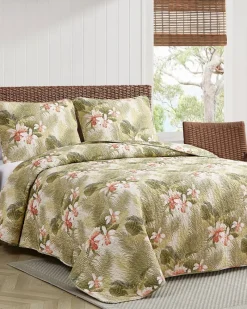 Tommy Bahama Tropical Orchid 3-Piece King Quilt Set Green Best
