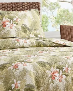 Tommy Bahama Tropical Orchid 2-Piece Twin Quilt Set Green Best