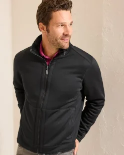 Tommy Bahama Twilight Shore Reversible Full-Zip Jacket Black Clearance