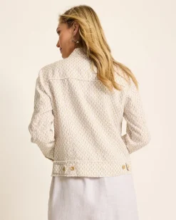 Tommy Bahama Two Palms Geo Gem Linen Jacket Golden Honey New