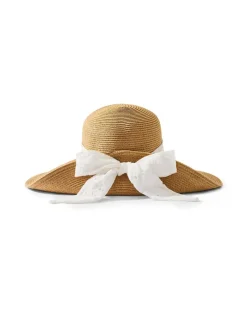 Tommy Bahama Ultra-Braid Bow Sun Hat White Hot