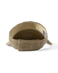 Tommy Bahama Ultra-Braid Packable Visor Brown Multi Sale