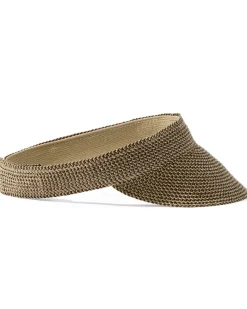Tommy Bahama Ultra-Braid Packable Visor Brown Multi Sale