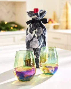 Tommy Bahama Upcycled Wine Bottle Gift Bag Black Outlet